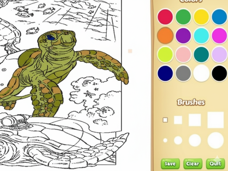 Spel Sea Animal Coloring Book aanlyn