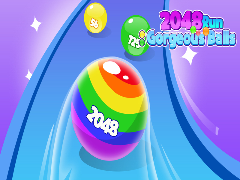 Spel 2048 hardloop pragtige balle aanlyn