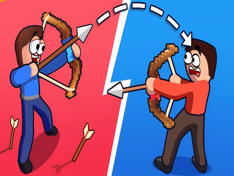Spel Twee boogskutters: boogduel aanlyn