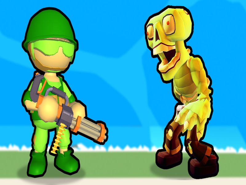 Spel Vernietiging van Stickman Zombie aanlyn
