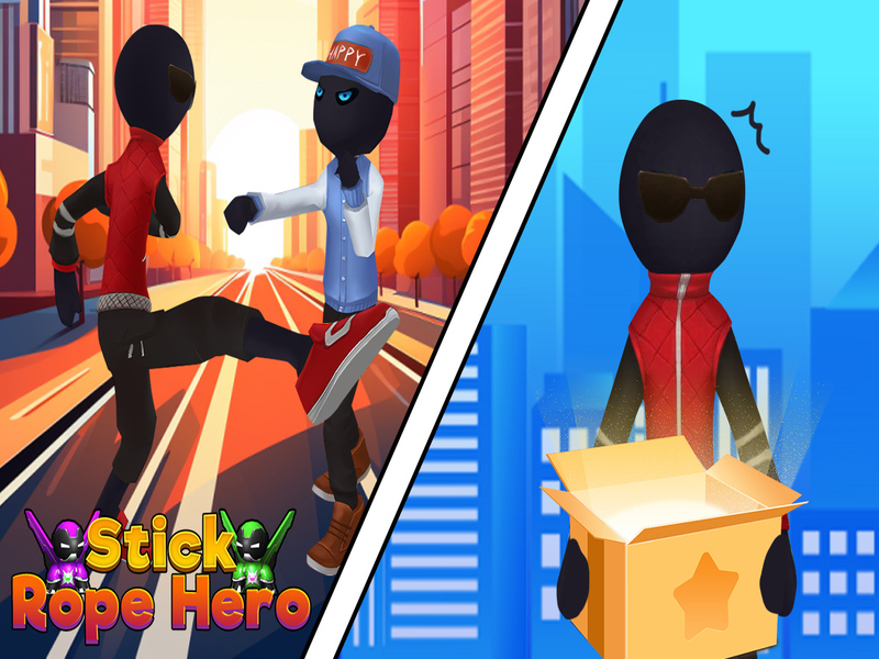 Spel Stick Rope Hero aanlyn