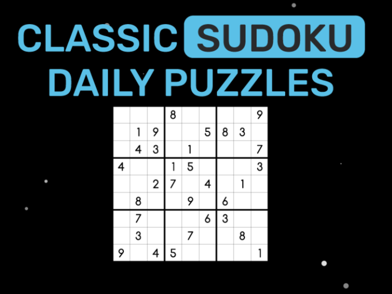 Spel Klassieke sudoku daaglikse legkaarte aanlyn