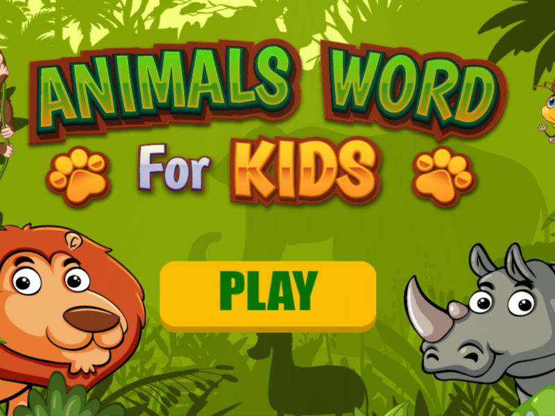 Spel Woorddiere vir kinders aanlyn