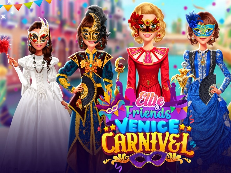 Spel Ellie en vriende Venesië Carnival aanlyn