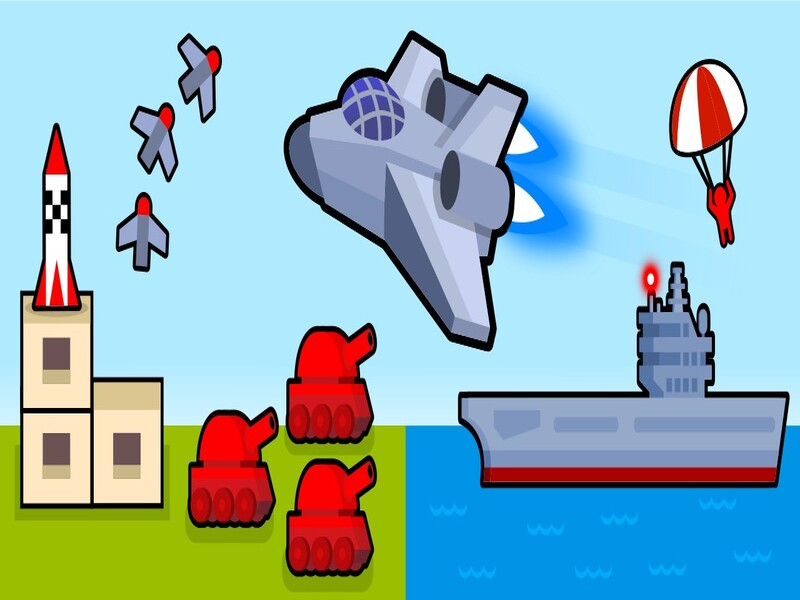 Spel Bomwerpervliegtuig: 2D-lugstaking aanlyn
