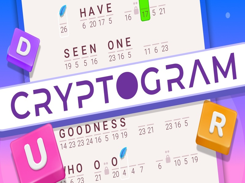 Spel Kryptogram: woord breinpuzzel aanlyn