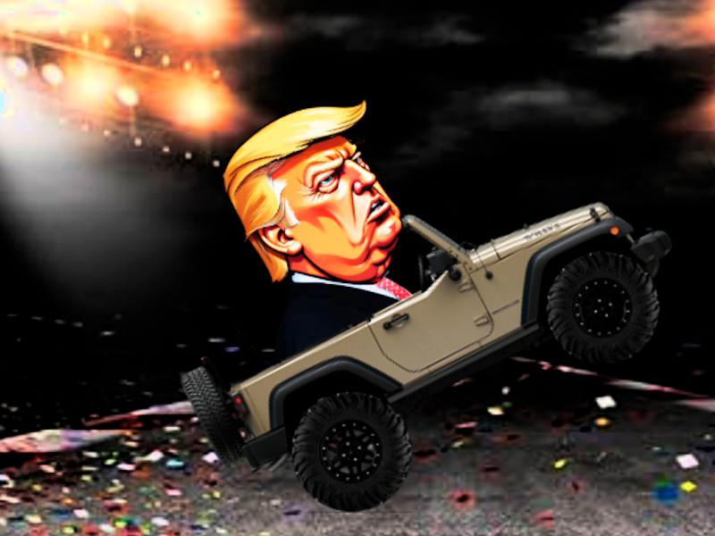 Spel Trump Wheelie Challenge aanlyn