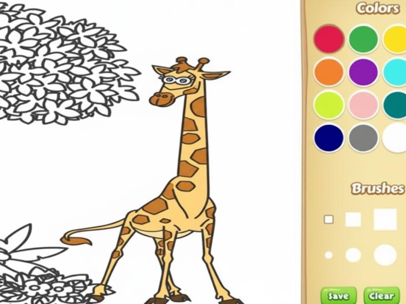 Spel Jungle diere kleurboek vir kinders aanlyn