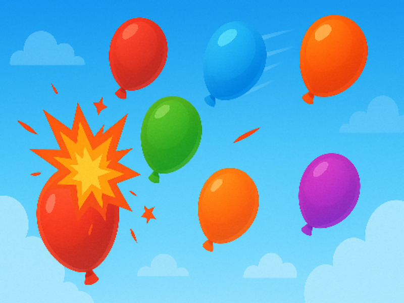 Spel Ballon pop waansin aanlyn