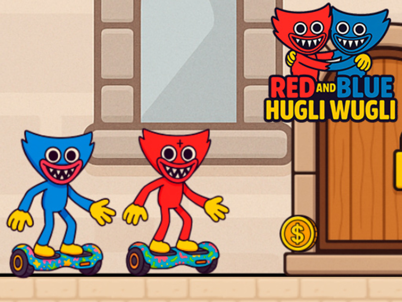 Spel Rooi en blou Hugli Wugli aanlyn