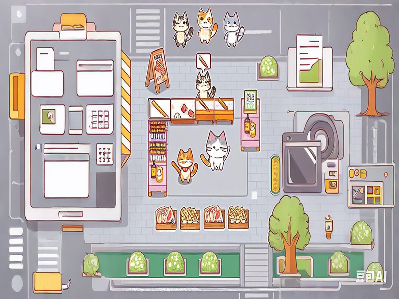Spel Kat mini-restaurant aanlyn