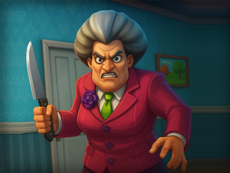 Spel Eng onderwyser 3D-opbrengste aanlyn