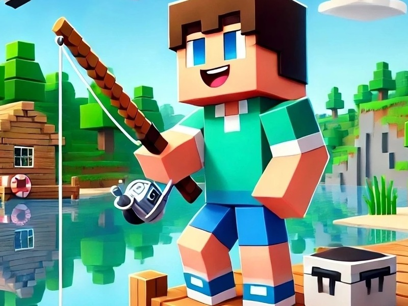 Spel Noob pret visvang aanlyn