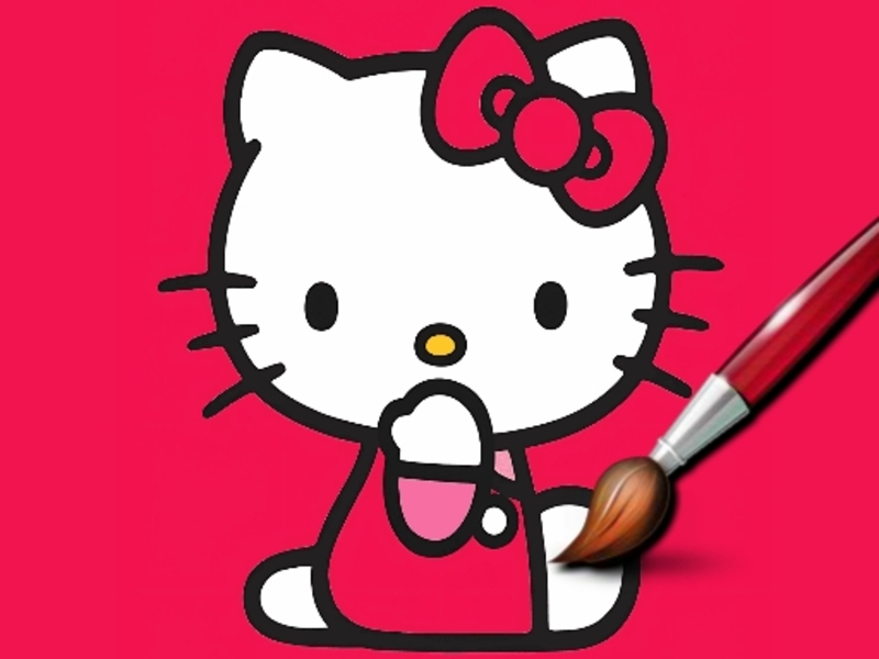 Spel Maklike kleur Kitty aanlyn
